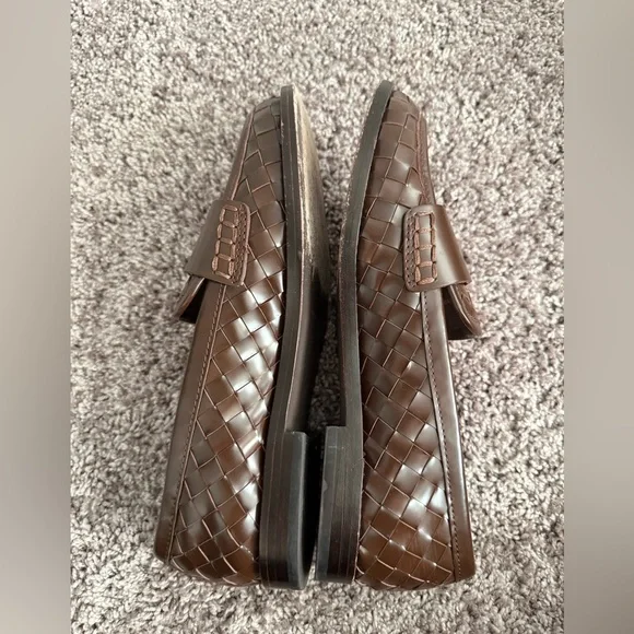 Loeffler Randall Rachel Espresso Woven Leather Loafers Size 8B - Picture 12 of 14